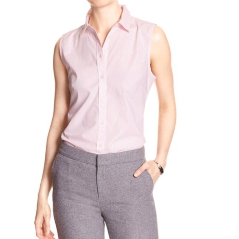 Banana Republic Riley Collared  Sleeveless Blouse